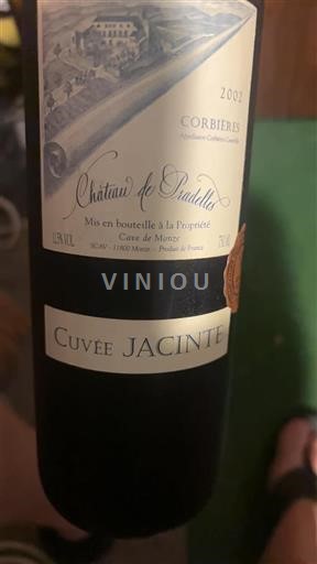 Languedoc Corbières Château Pradelles Jacinte 2002