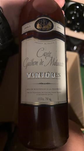 Languedoc Corbières Cellier Joseph Delteil Guilhem de Malacoste 2003