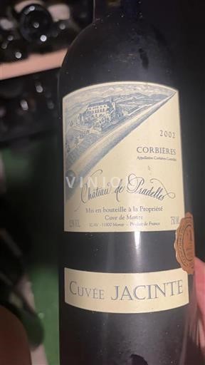 Languedoc Corbières Château Pradelles Jacinte 2002