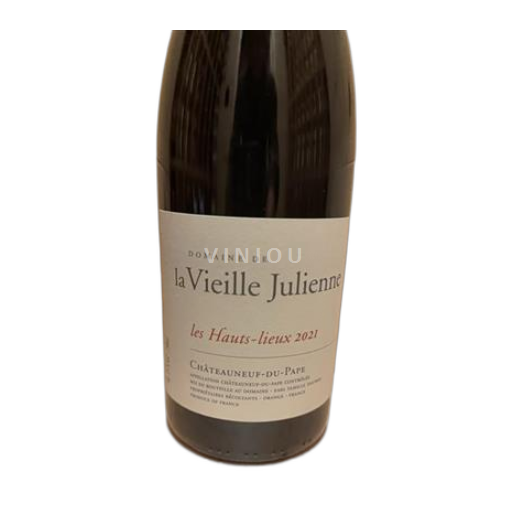 Vin Rouge sec Les Hauts-lieux Domaine La Vieille Julienne 2021 France Vallée du Rhône Châteauneuf-du-pape AOC nature