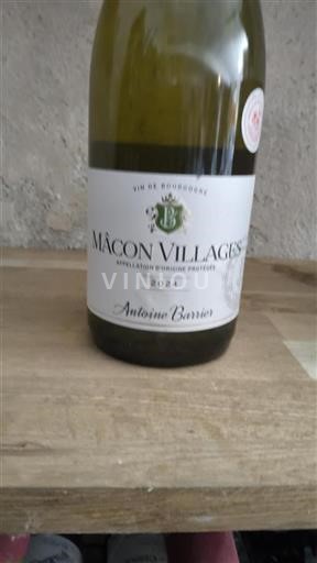 Bourgogne Mâcon et mâcon-villages Antoine Barrier 2024