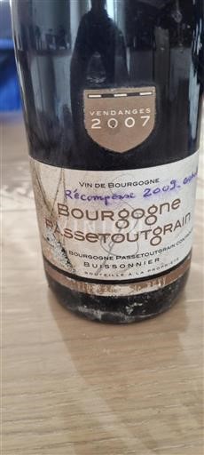 Burgundsko Bourgogne-passetoutgrain Buissonnier 2007