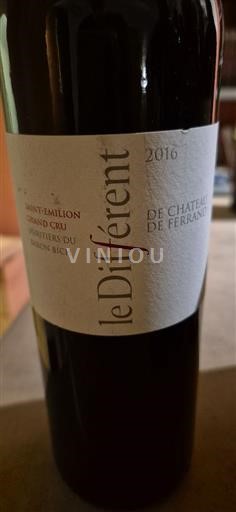 Bordeaux Saint-Émilion Grand Cru Château Ferrand le Différent 2016