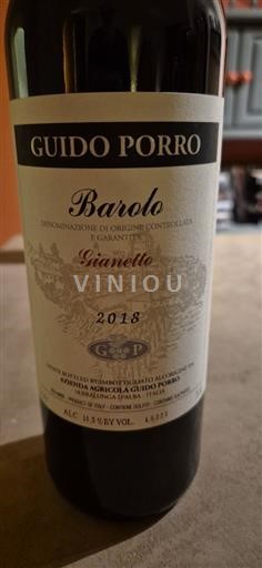 Piemonte Barolo Guido Porro Gianetto 2018