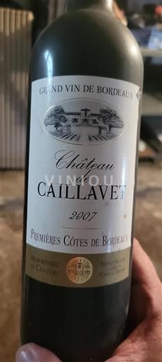 Bordeaux Premières Côtes de Bordeaux Château Caillavet 2007