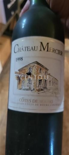 Bordeaux Côtes-de-bourg Château Mercier 1998