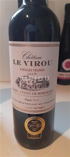Bordeaux Blaye-côtes-de-bordeaux Château Le Virou Vielles Vignes 2019
