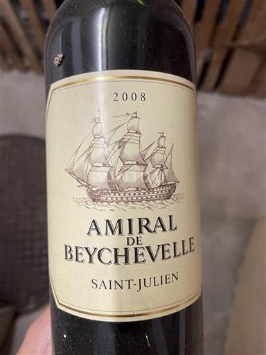 Bordeaux Saint-Julien Château Beychevelle Amiral de Beychevelle 2008