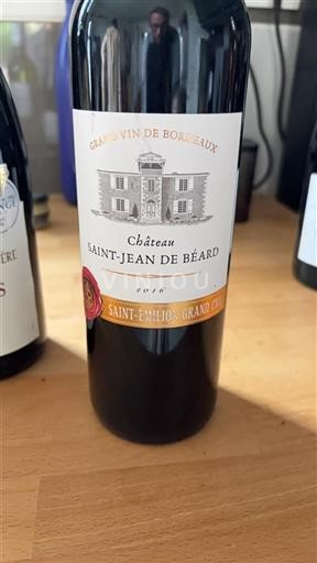 Bordeaux Saint-Émilion Grand Cru Château Saint-Jean de Béard 2016