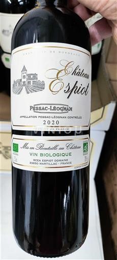 Bordeaux Pessac-Léognan Château Espiot 2020