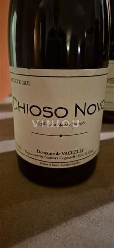 Korsika Ajaccio Domaine VACCELLI Chioso Novo 2021