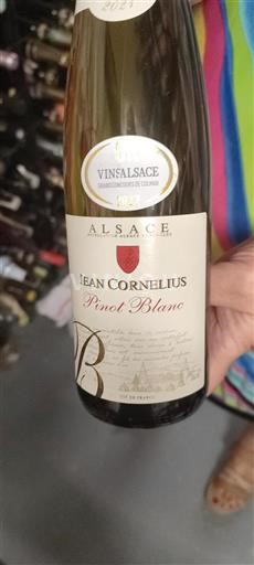 Vin Blanc sec Jean Cornelius 2021 France Alsace Vin de France
