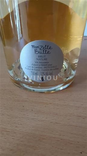 Vin Effervescent Blanc brut-nature Mam'Zelle Bulle Cave de Lumières Non millésimé France Vallée du Rhône AOC