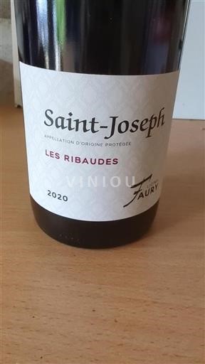 Valle del Rodano Saint-Joseph Lionel Faury Les Ribaudes 2020