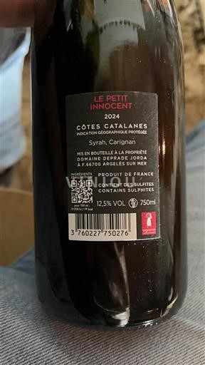 Linguadoca e Rossiglione Côtes catalanes Domaine Deprade Jorda Le Petit Innocent 2024
