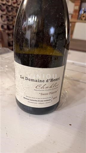 Burgundi Chablis Domaine Le Henri Saint Pierre 2018