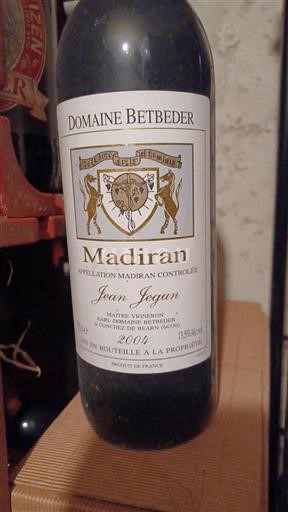 Sud-Ovest Madiran Domaine Betbeder Jean Jegun 2004