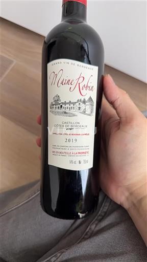 Bordeaux Castillon-côtes-de-bordeaux Maine Robin 2019