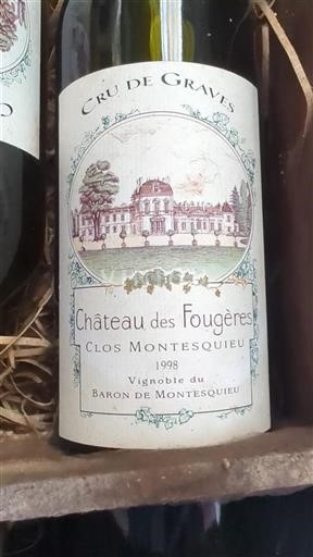 Bordeaux Graves Château Des Fougères Clos Montesquieu 1998
