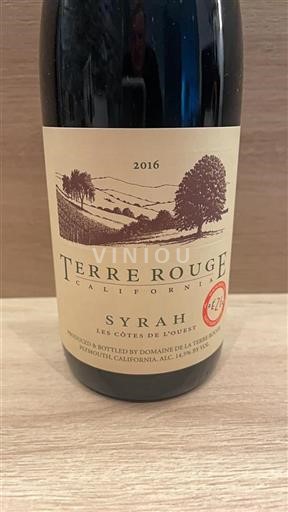AVAs californianas Não especificado Terre Rouge 2016