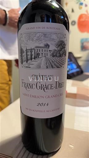 Bordeaux Saint-Émilion Grand Cru Grand Cru Château Franc Grâce-Dieu 2014