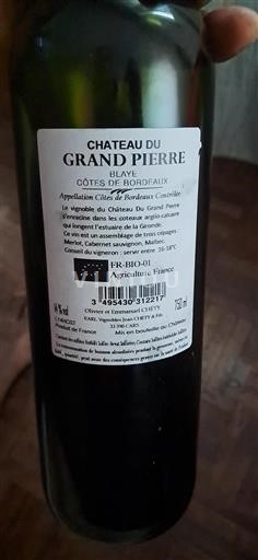 Bordeaux Blaye-côtes-de-bordeaux Château Grand Pierre Neročník