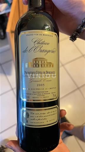 Bordeaux Premières Côtes de Bordeaux Château L'Orangerie Grande 2005