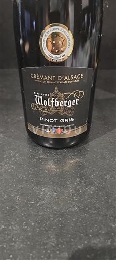 Vin Effervescent Blanc sec Pinot Gris Wolfberger Non millésimé France Alsace Crémant-d'alsace AOC Grand Cru