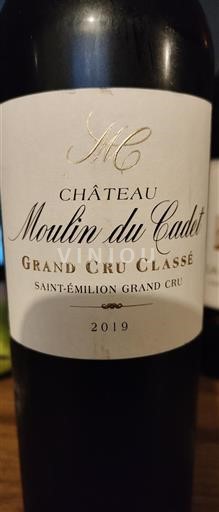 Bordeaux Saint-Émilion Grand Cru Château Moulin du Cadet 2019