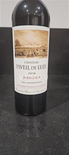 Bordéus Margaux Cru Bourgeois Paveil de Luze 2016