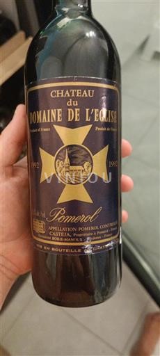Bordeaux Pomerol Domaine De l'Église 1992