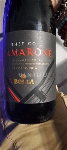 Veneto Amarone della Valpolicella Bolla Rhetico 2016