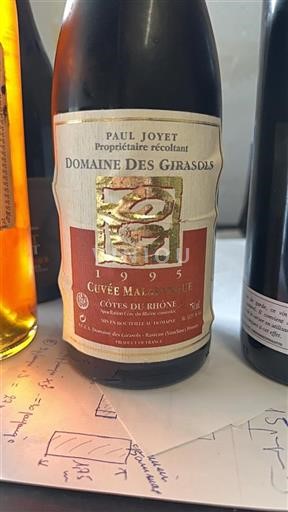 Rhônedalen Côtes du Rhône Domaine Des Girasols Malamange 1995