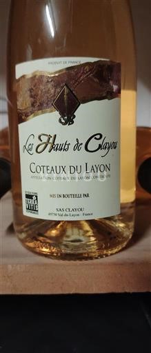 Vin Blanc moelleux Les Hauts de Clayou SAS Clayou 2022 France Vallée de la Loire Coteaux-du-layon AOC