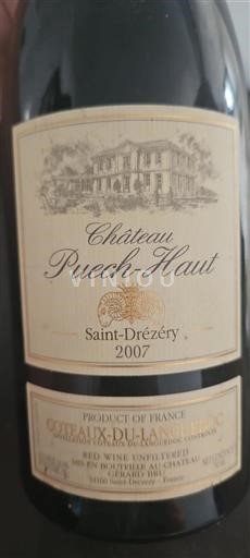 Linguadoca Coteaux del Languedoc Château Puech-Haut Saint-Drézéry 2007
