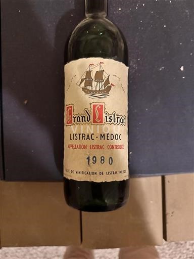Bordeaux Listrac-Médoc Grand Listrac 1980