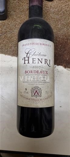 Bordeaux Château Henri 2007