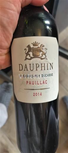 Bordeaux Pauillac Château Grand-Puy Ducasse Dauphin 2014
