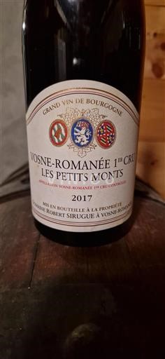 Bourgogne Vosne-romanée Premier Cru Domaine Robert Sirugue Les Petits Monts 2017