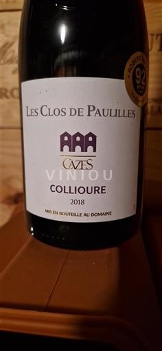 Roussillon Collioure Les Clos de Paulilles Cazes 2018
