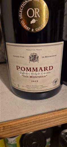 Borgogna Pommard Coste-Caumartin Les Montjeus 2012