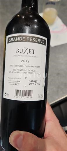 Sudoeste Buzet Les Vignerons de Buzet Grande Réserve 2012