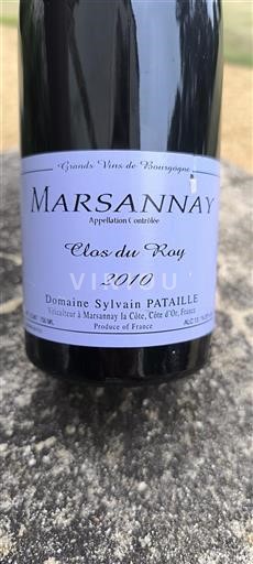 Vin Rouge sec Clos du Roy Domaine Sylvain Pataille 2010 France Bourgogne Marsannay