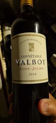Bordeaux Saint-Julien Grand Cru Château Talbot Connétable 2018