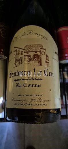 Bourgogne Santenay Premier Cru Bourgogne JC Guyaux La Comme 1999