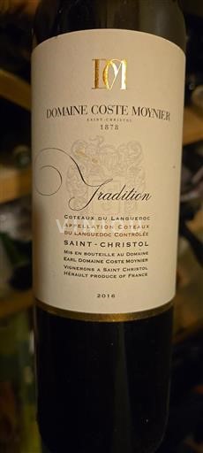 Languedoc Languedoc Hills Domaine Coste Moynier Tradition 2016