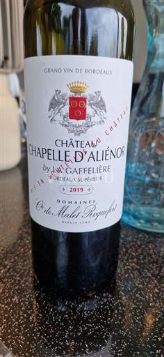 Bordeaux Bordeaux superiore Chapelle Aliénor 2019