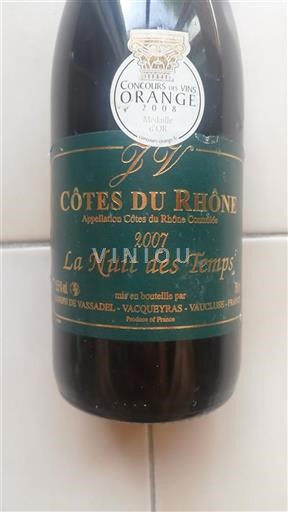 Údolí Rhôny Côtes-du-Rhône Joseph de Vassadel La Nuit des Temps 2007
