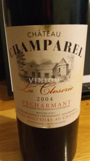 Sud-Ouest Pécharmant Château Chamarel La Closerie 2004