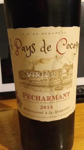 Sud-Ouest Pécharmant Le Pays de Cocagne Sélectionnée à la Propriété 2014